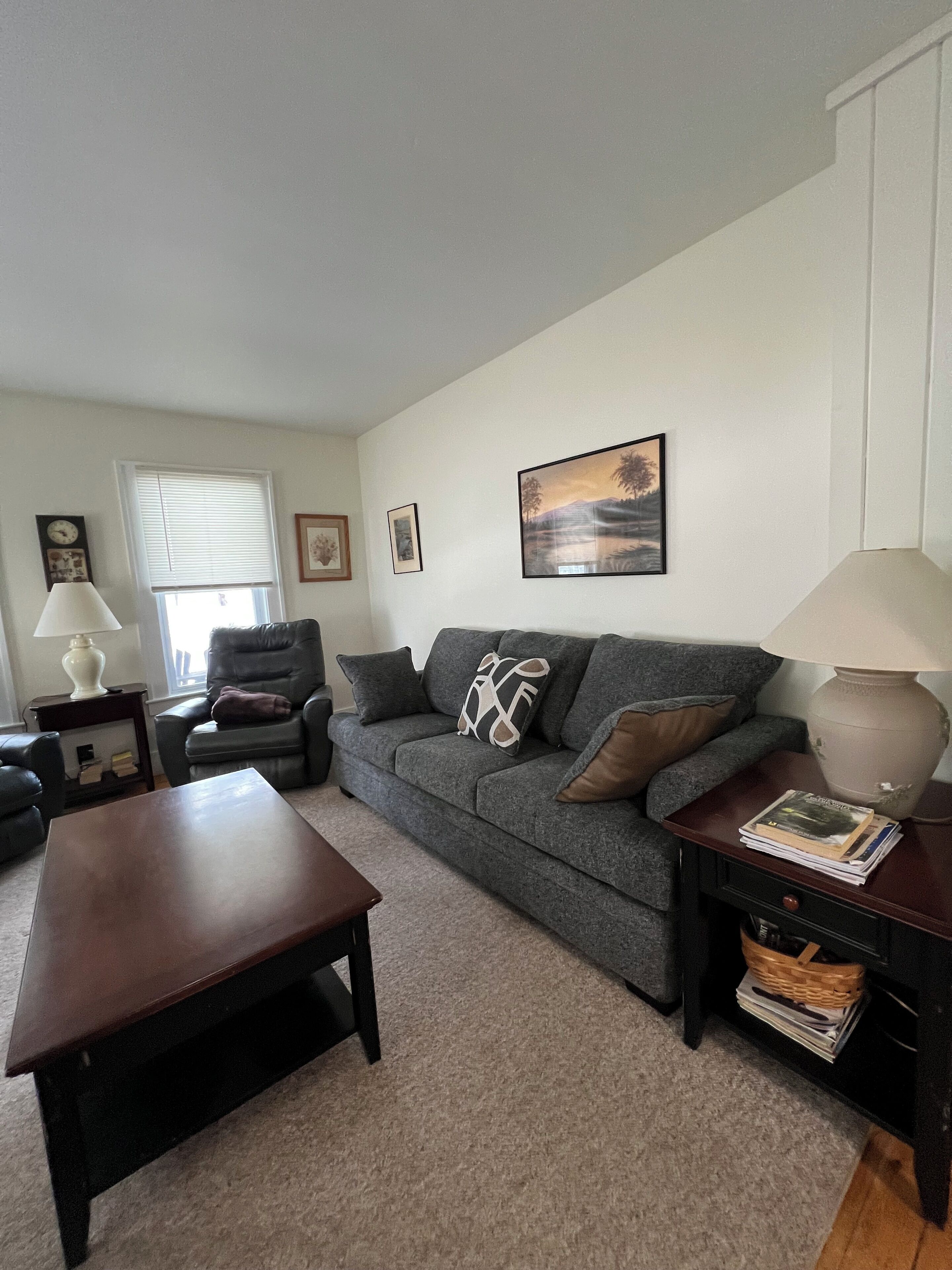 Smart TV, fireplace, DVD player