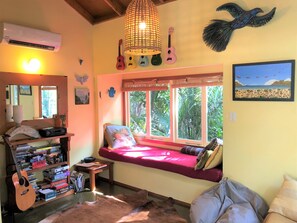 Interior - Classic kiwi bach in native bush - No cleaning fee. (Onetangi)