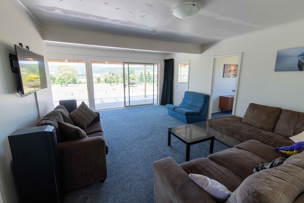 TV, DVD player, stereo