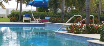 Palm Beach 109 Hastings Barbados, 3 Bdrm condo. Beachfront, Pool, Best location!