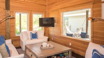 Smart TV, books, stereo