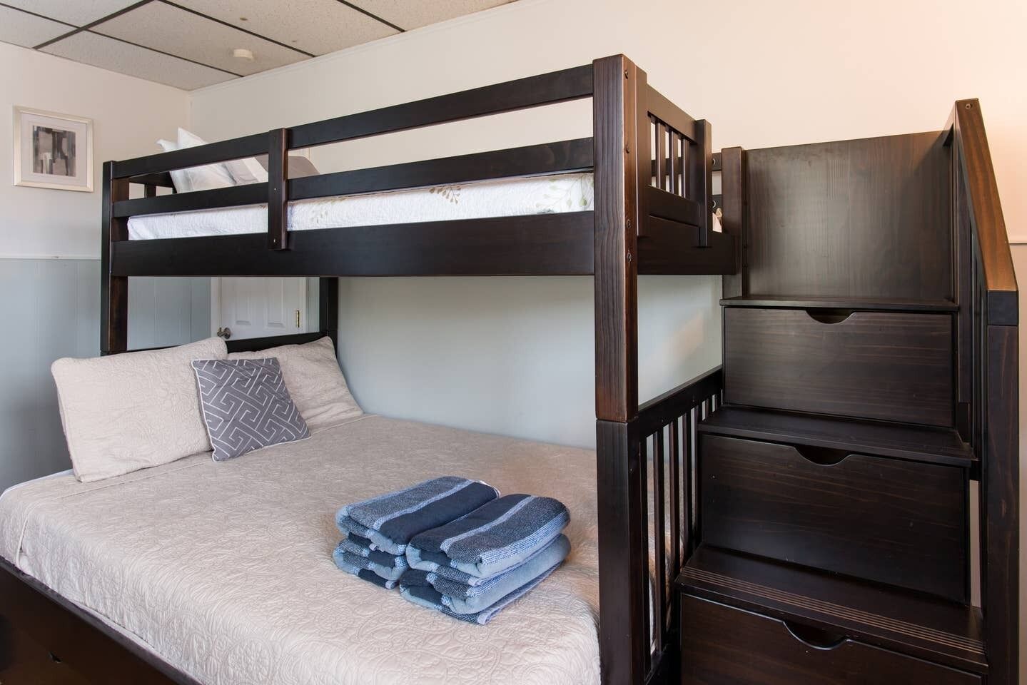 2 bedrooms, iron/ironing board, travel crib, WiFi