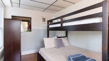 2 bedrooms, iron/ironing board, travel crib, WiFi