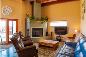 Smart TV, fireplace, video games, Netflix