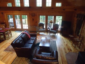 Smart TV, DVD player, books, video library