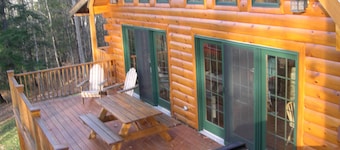 Charming log home, spacious yet cozy, nestled in the White Mountain region.