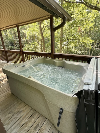 4 guests - Hot Tub A/C Smart TV WIFI Pet Friendly - Brett's Falling Waters Cabin