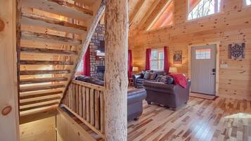 TV, fireplace, DVD player, video library