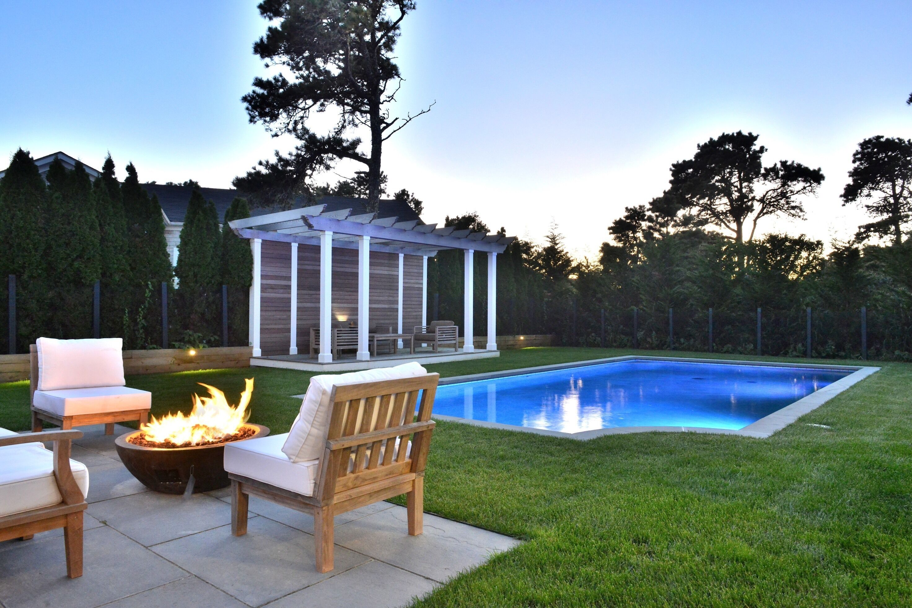 Piscine extérieure, piscine chauffée