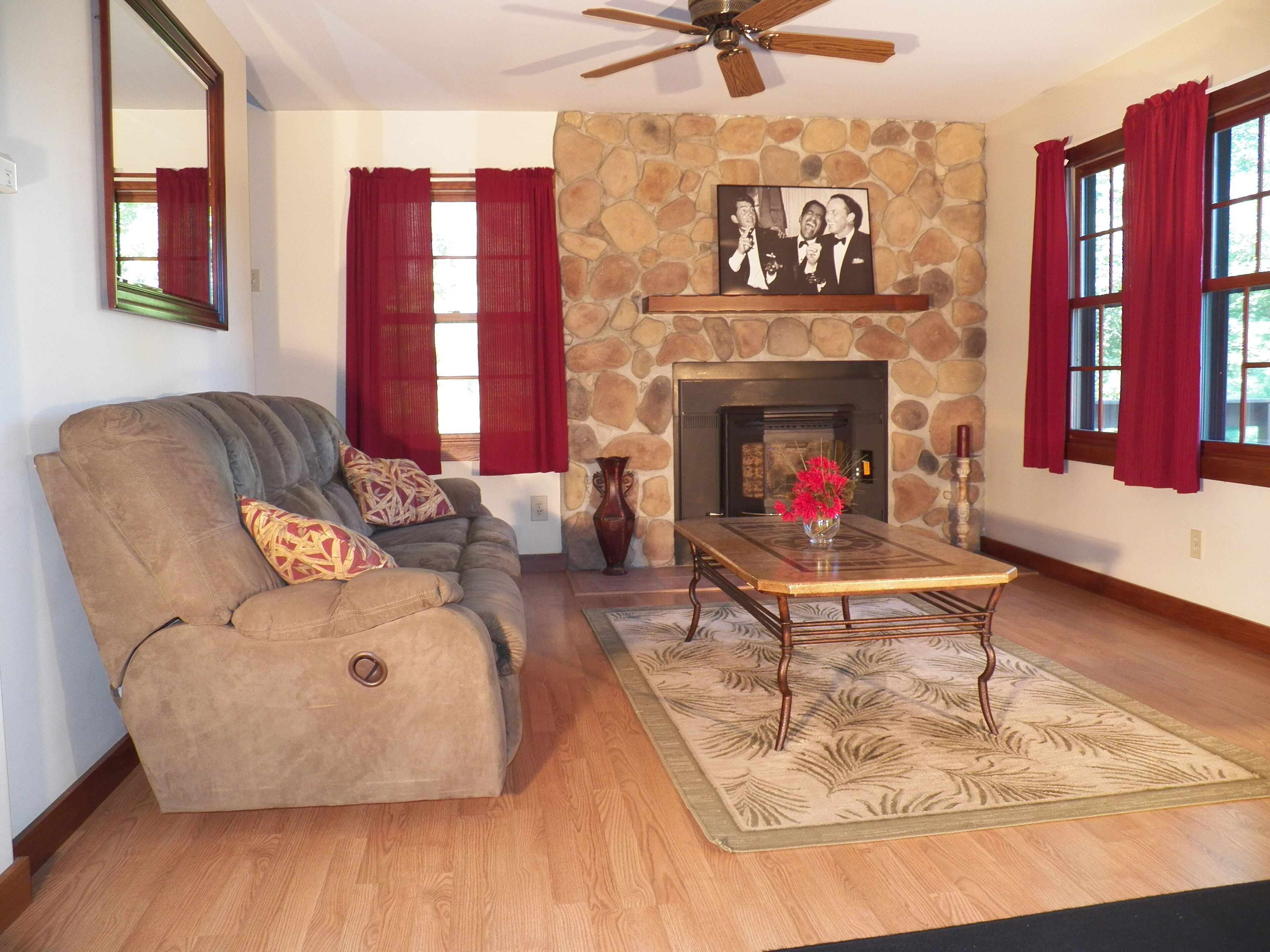 Duneview Lake House on a private and peaceful setting on Hamlin Lake