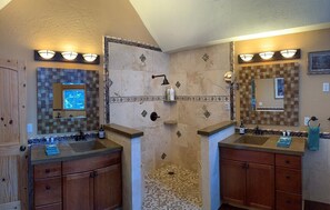 Ensemble baignoire-douche, séchoir à cheveux, serviettes fournies, savon