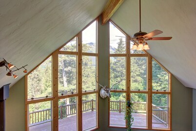 Large Luxurious Girdwood Getaway with Game Room, New Hot Tub, & EV Charger