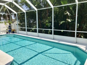 Outdoor pool, a heated pool
