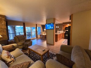 Smart TV, DVD player, books, stereo