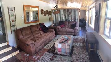 TV, fireplace, video games, table tennis