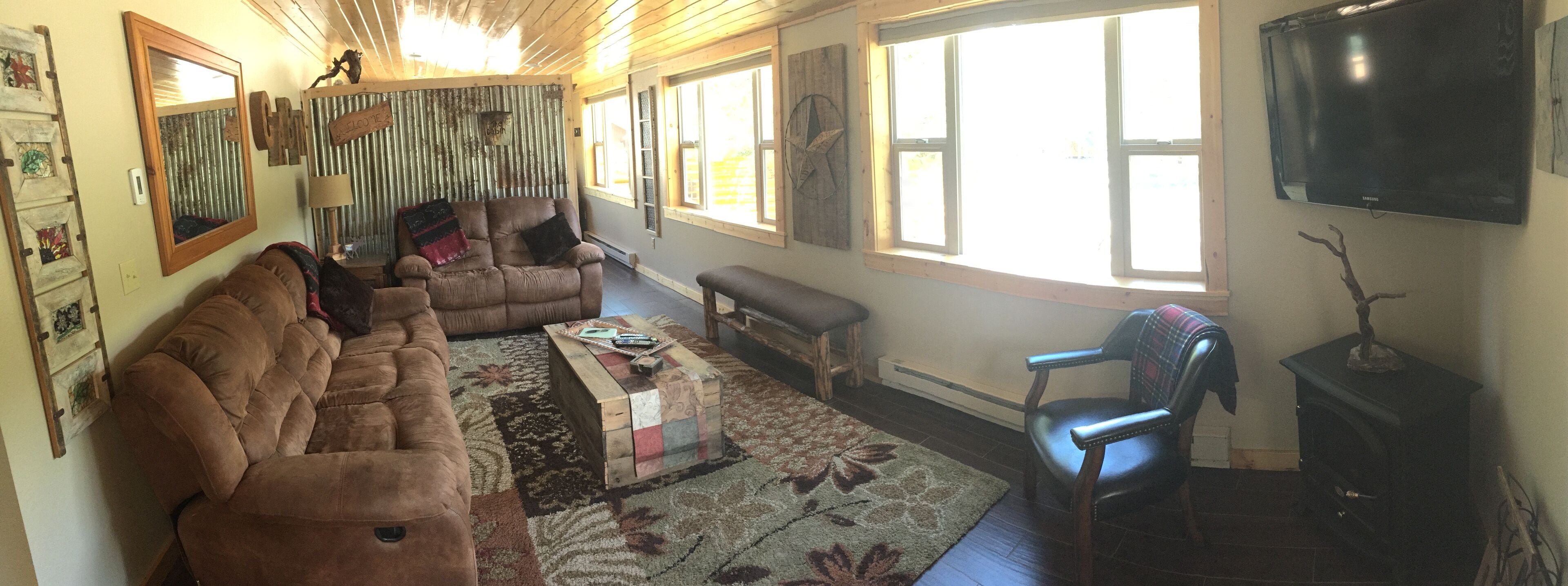 TV, fireplace, video games, table tennis