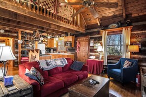 TV, fireplace, DVD player