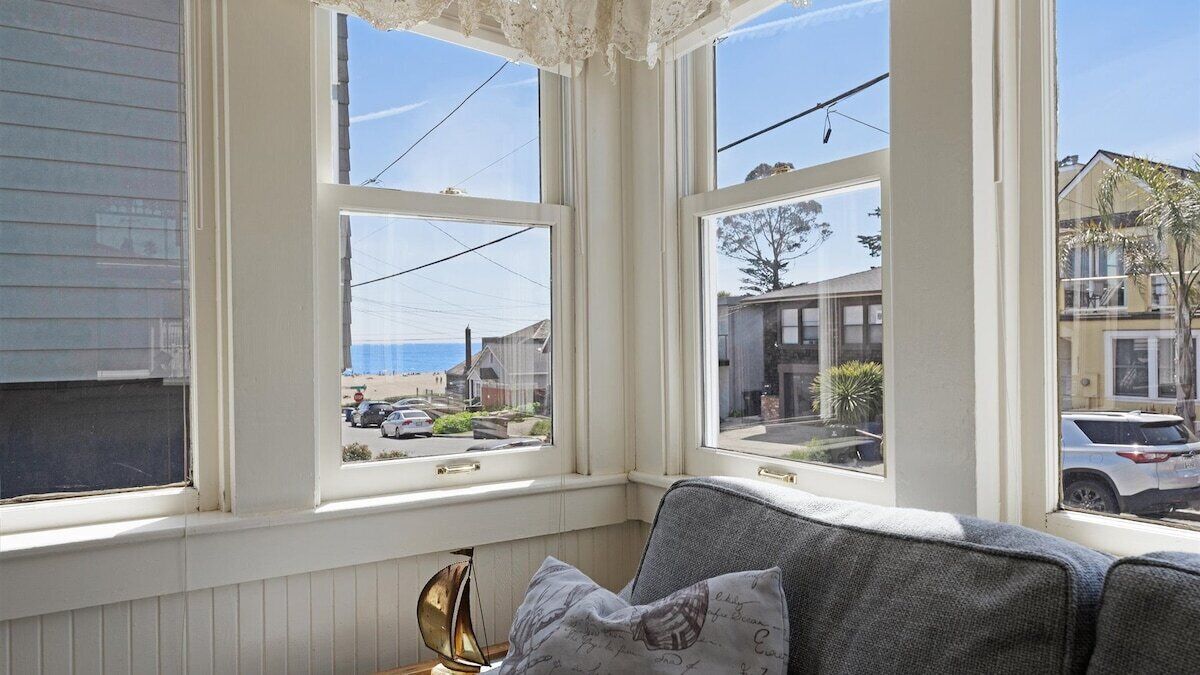 Beach views from living room