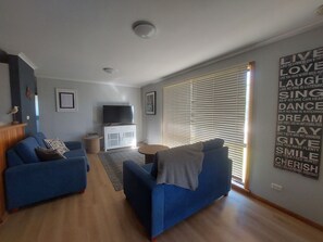 Smart TV, DVD player, books