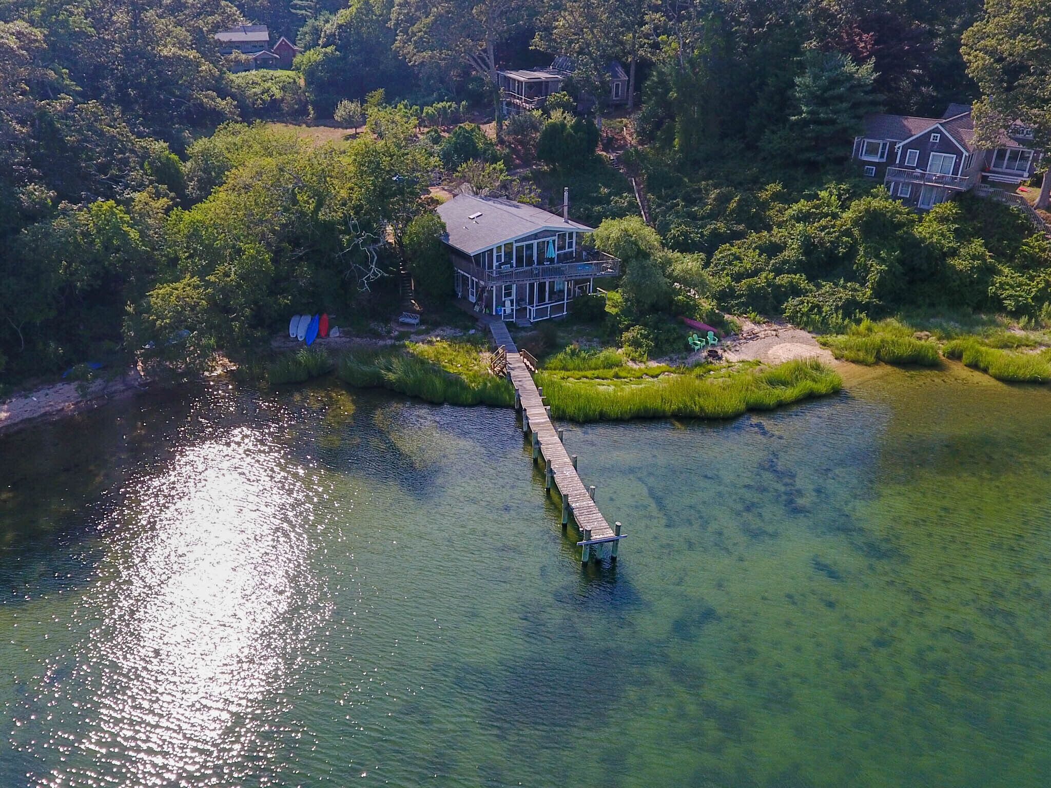 Martha's Vineyard waterfront with Dock
