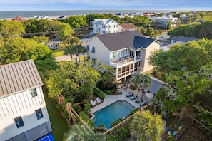 Exterior -  6 Bed/5 Bath Home, Elevator. Private Yard & Pool, 1 week still open in June! (Isle of Palms)