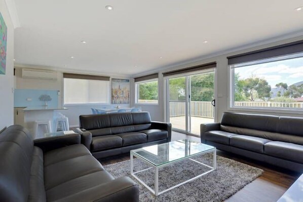 Smart TV, video games, DVD player, video library