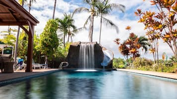 Piscina externa, piscina aquecida