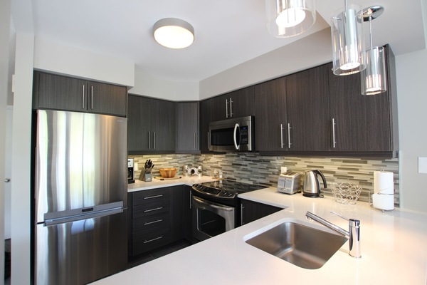 Refrigerador, microondas, horno, placa de cocina