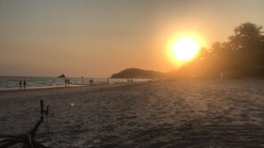 Beach nearby, sun loungers