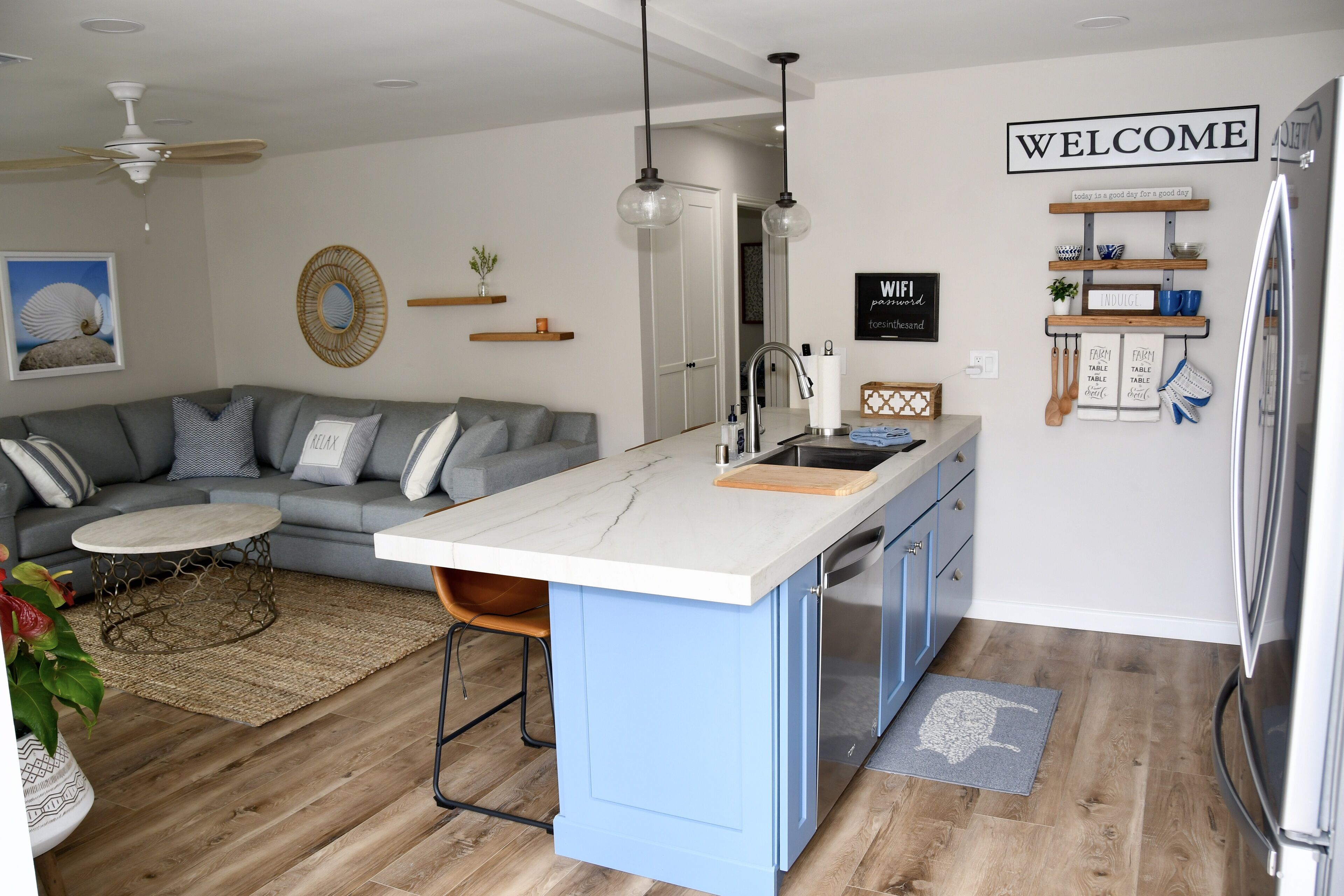 Awesome remodeled beach house!  Deck with view, 1 minute to beach.