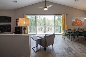 Smart TV, fireplace, video games, Netflix