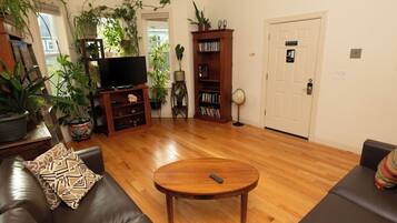 Smart TV, Netflix, DVD player, books