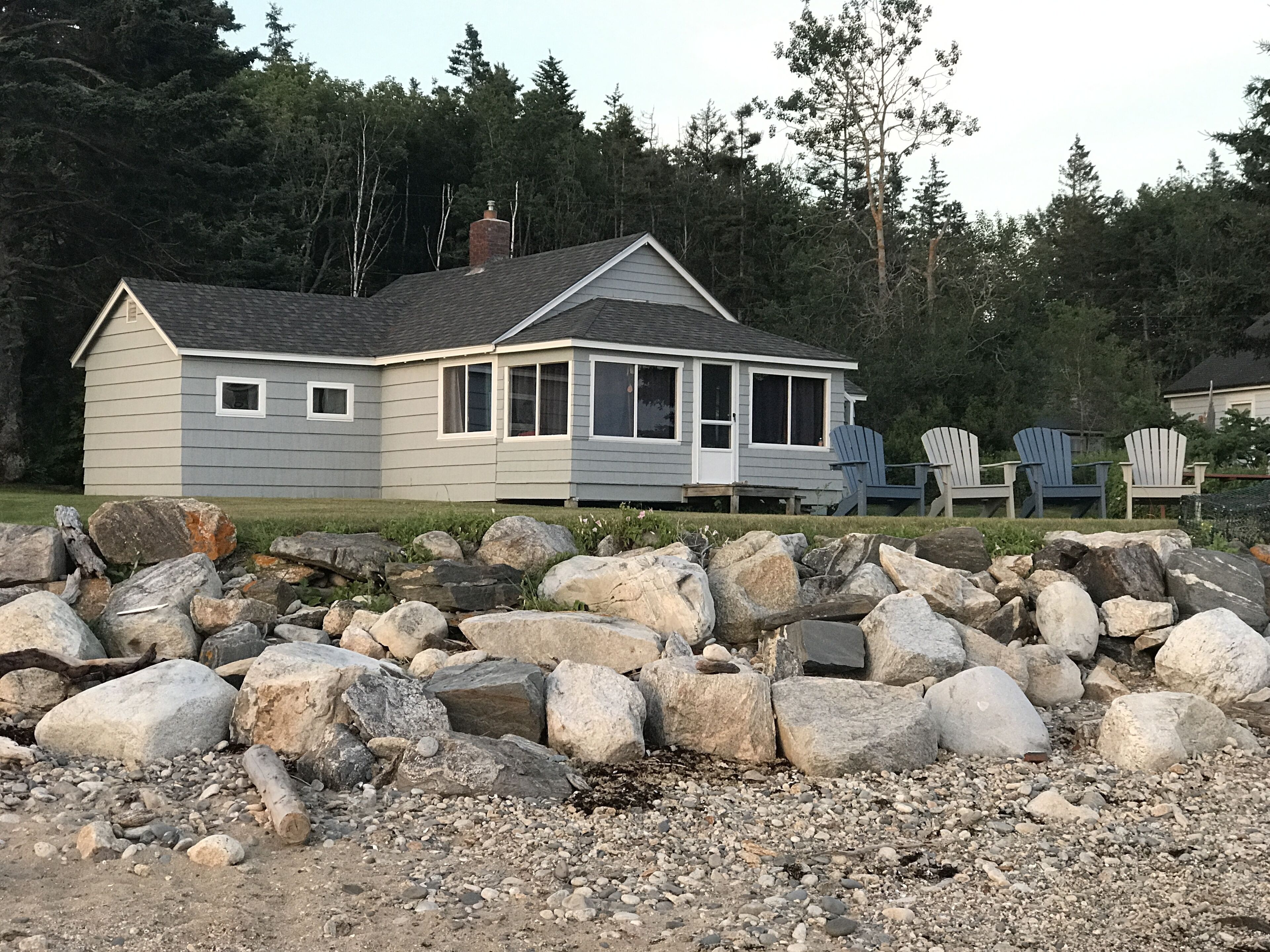 Oceanfront on John's Bay with Private Beach 50 feet from Cottage, New Harbor.
