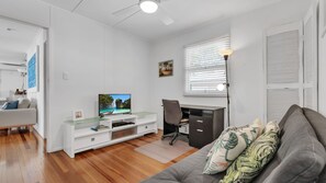 TV, DVD player, offices