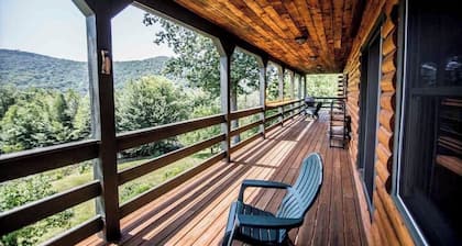 Secluded Log Cabin with Hot Tub, 33 Acres, Pet-Friendly, Near Hiking Trails