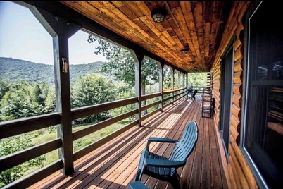 Secluded Log Cabin with Hot Tub, 33 Acres, Pet-Friendly, Near Hiking Trails