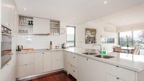 Fridge, microwave, dishwasher, toaster