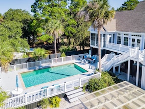 A heated pool