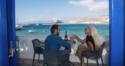 Mykonos Old Harbor Front Suite with Balcony