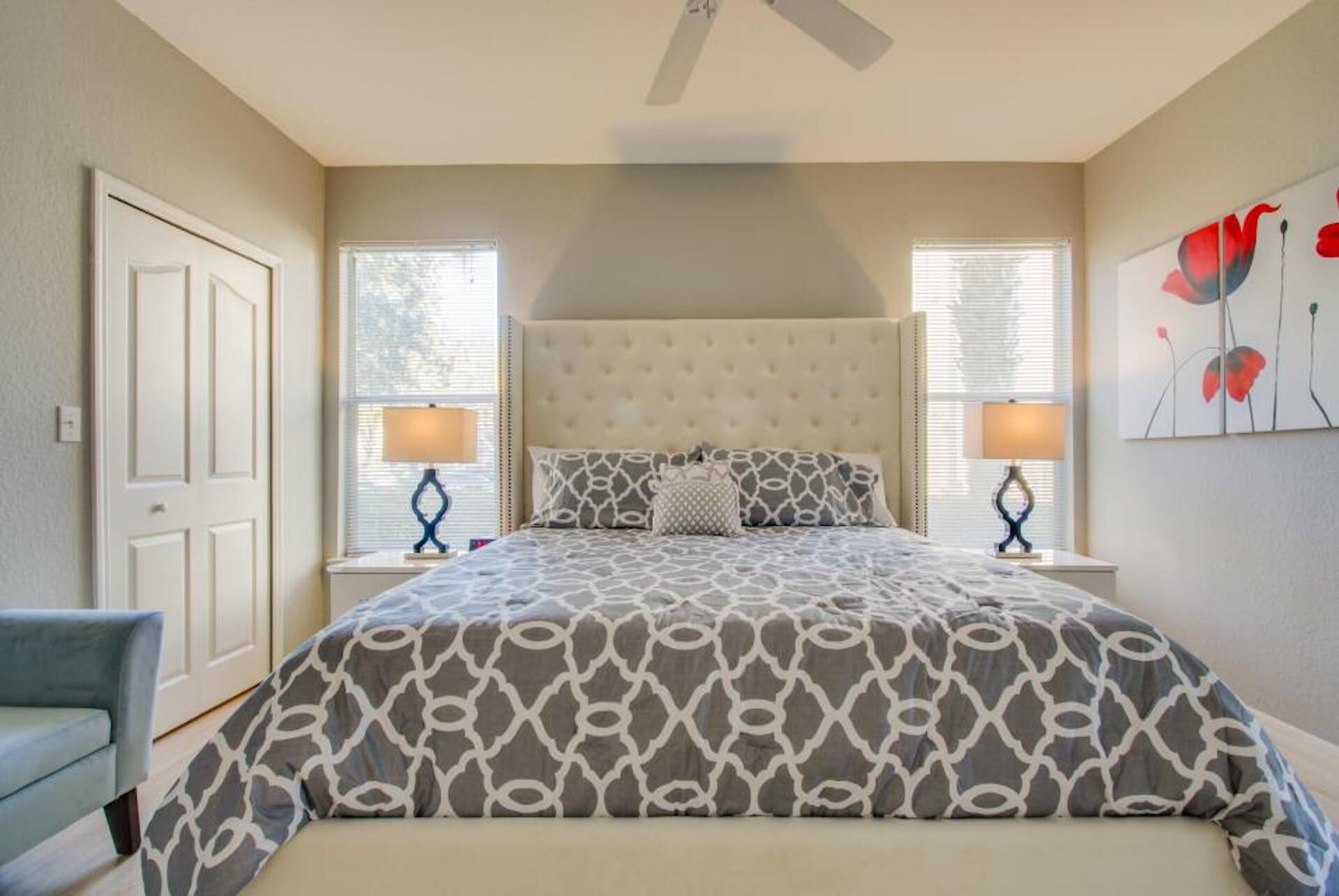 2 bedrooms, iron/ironing board, free WiFi, bed sheets