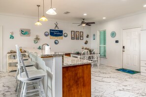Dining - West Beach - Newly Remodeled 4 Bedroom Gulf-front Beachhouse on Quiet West End o (Dauphin Island)