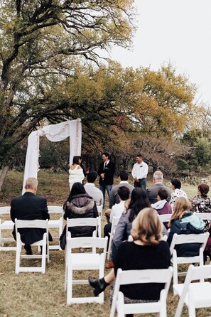 Outdoor banquet area