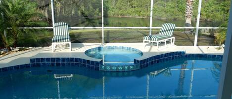 A heated pool