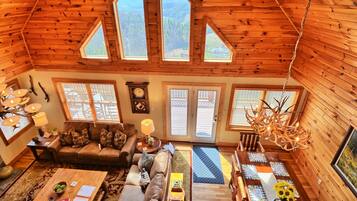 Télévision, cheminée, jeux vidéo, lecteur de DVD