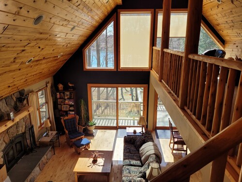 Waterfront Chalet Nestled Between Hamlin Lake And The Manistee National Forest