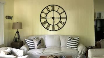 TV, fireplace, DVD player, foosball