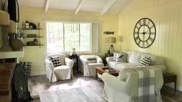 TV, fireplace, DVD player, table football