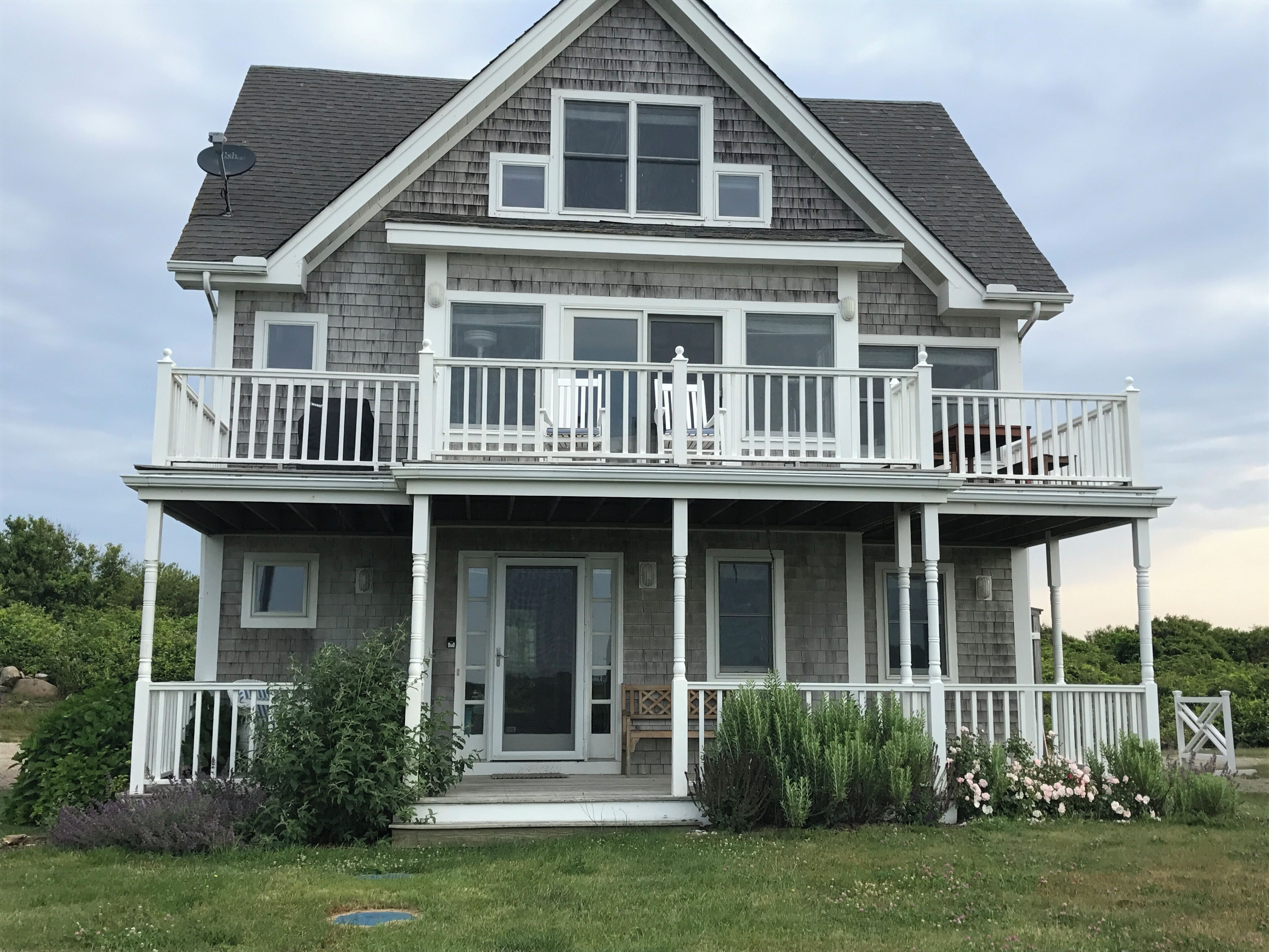 Exterior of home facing lawn