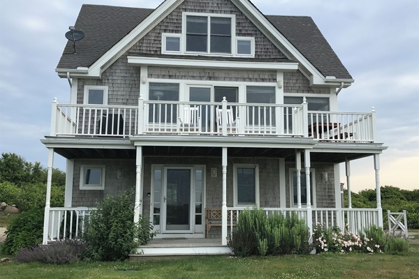 Exterior of home facing lawn