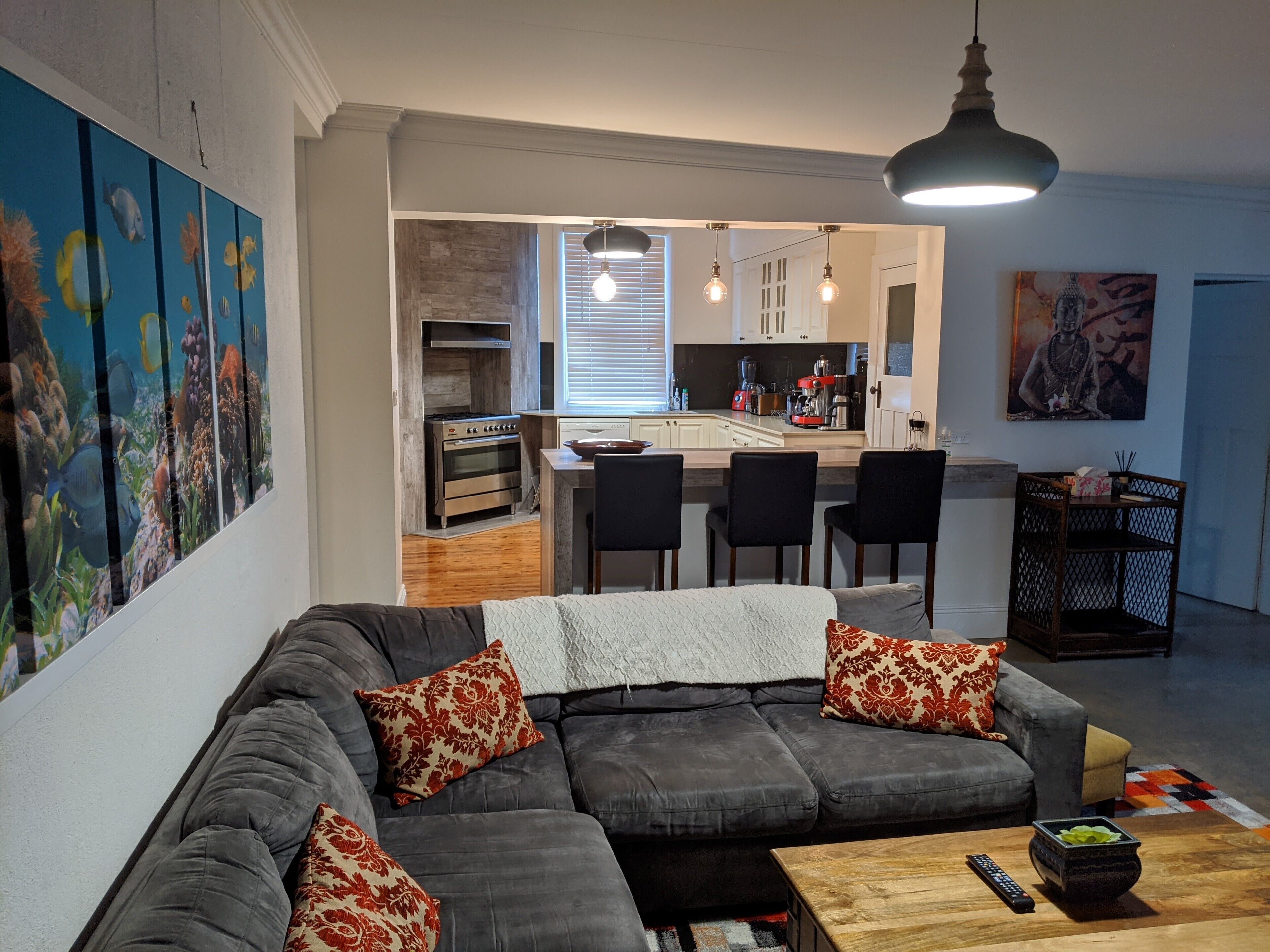 TV, video games, DVD player, video library